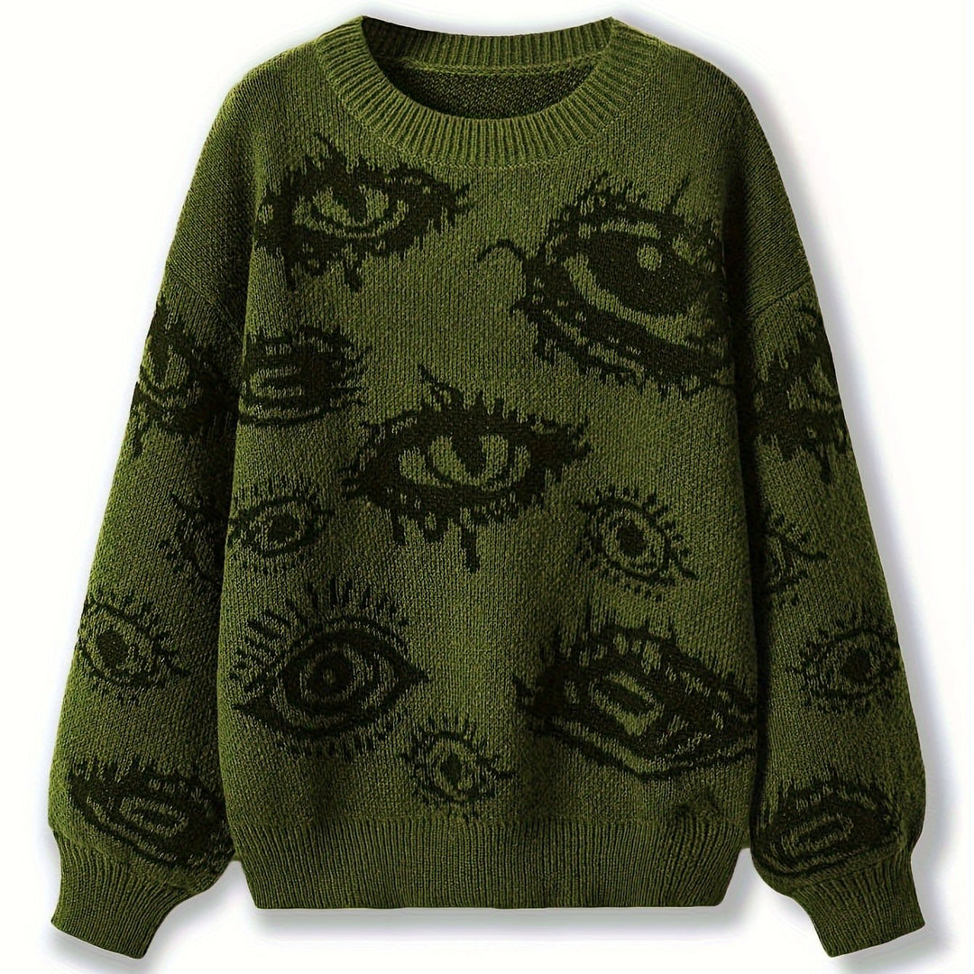 Liora | Soft Knit Sweater with Eye Pattern
