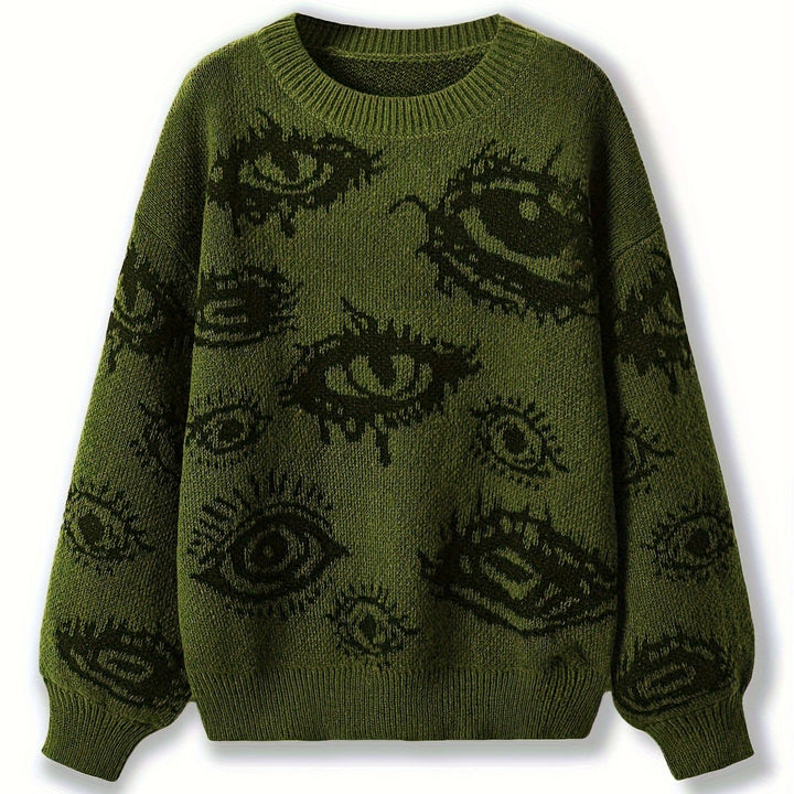 Liora | Soft Knit Sweater with Eye Pattern