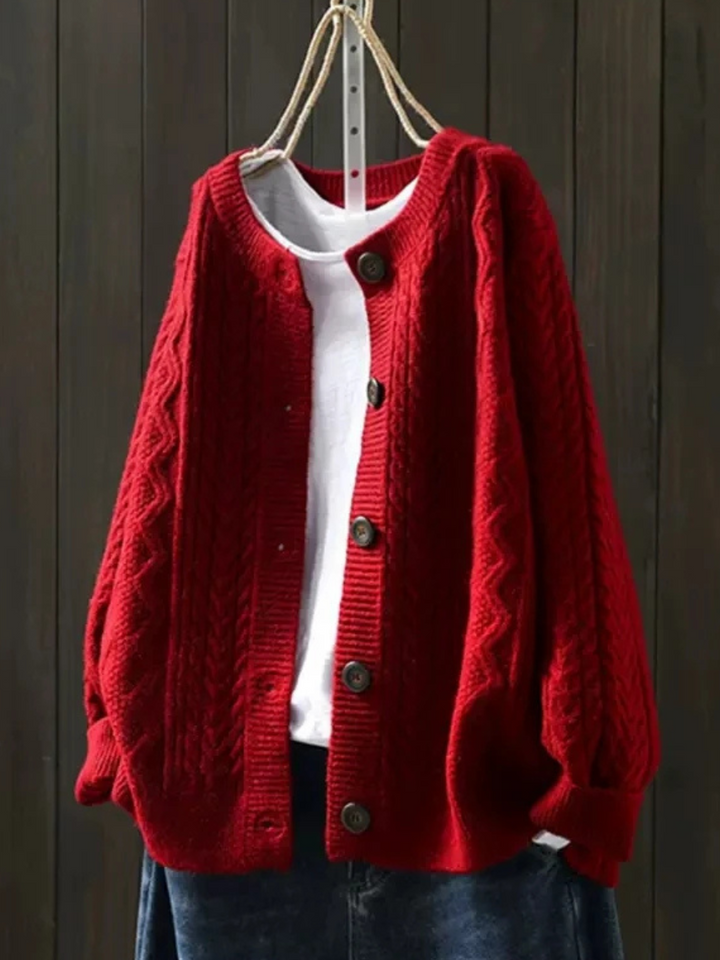 Lorena - Comfortable Cable Cardigan