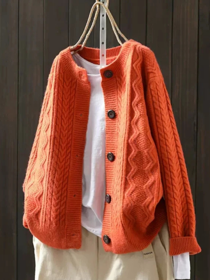 Lorena - Comfortable Cable Cardigan