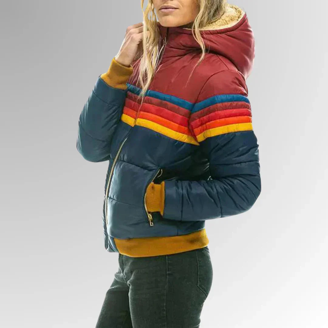 Patricia™ | Retro Striped Padded Jacket