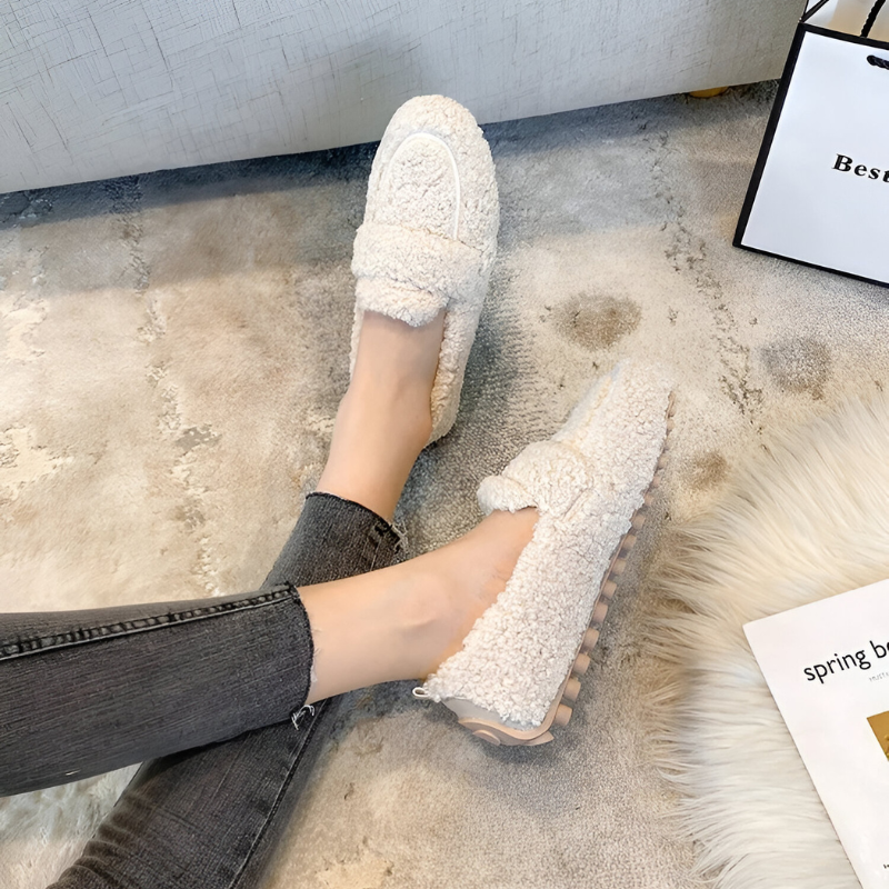 Nina™ | Warm Comfortable Sheep Wool Loafers