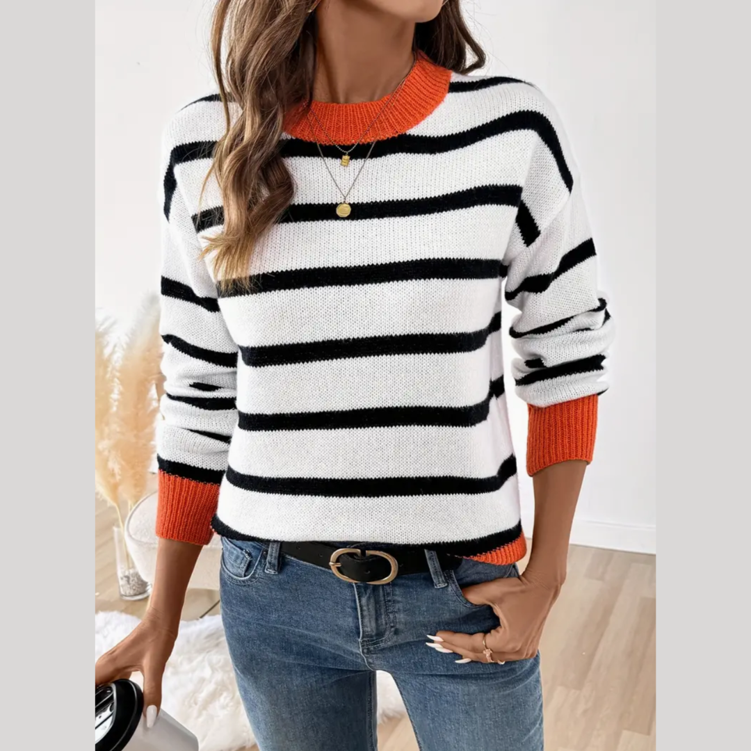 Elena | Elegant Crew Neck Sweater