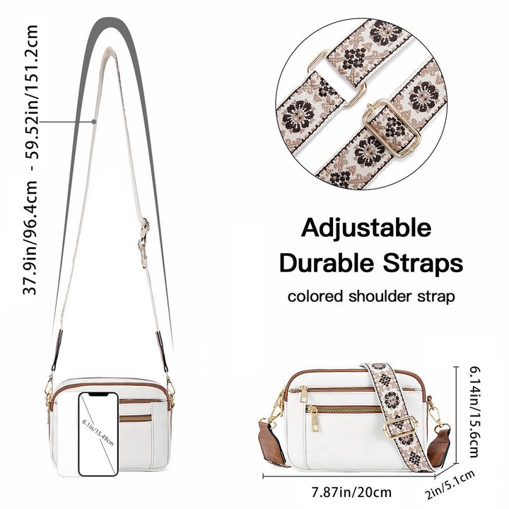 Ivy | Stylish Crossbody Bag with Adjustable Patterned Strap