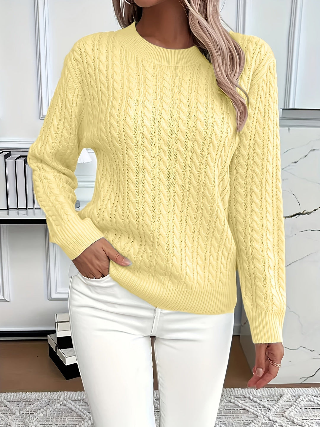 Bernila | Women's Cable Knit Sweater