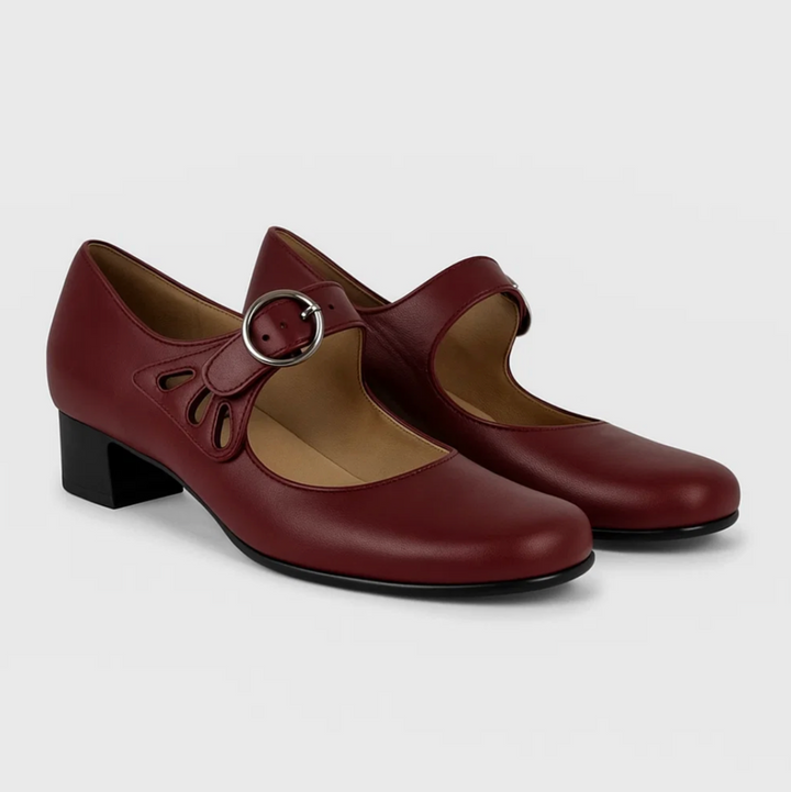 Jane - Leather Sandals with Closure