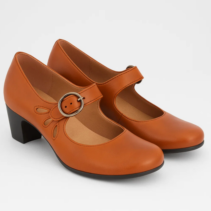 Jane - Leather Sandals with Closure