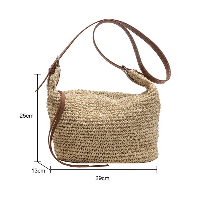 Lucy | Woven Structured Shoulder Bag