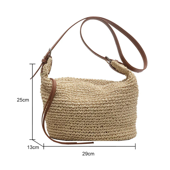 Lucy | Woven Structured Shoulder Bag