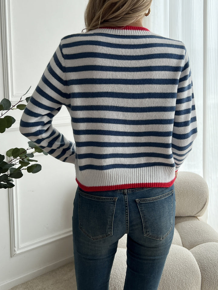 Mary | Striped Crewneck