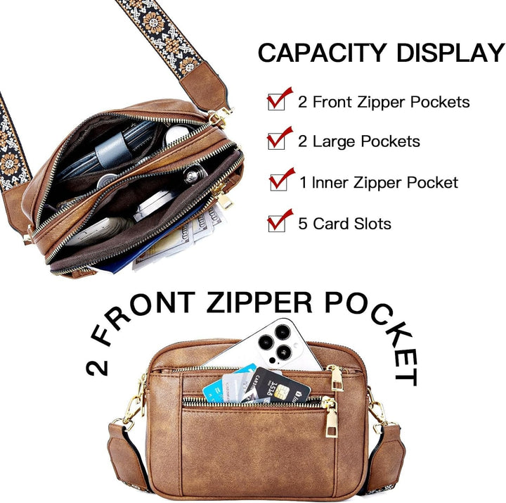 Ivy | Stylish Crossbody Bag with Adjustable Patterned Strap