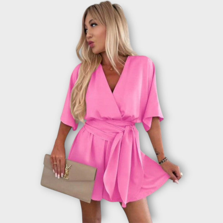 Airy Summer Dress with Ruffles and Belt