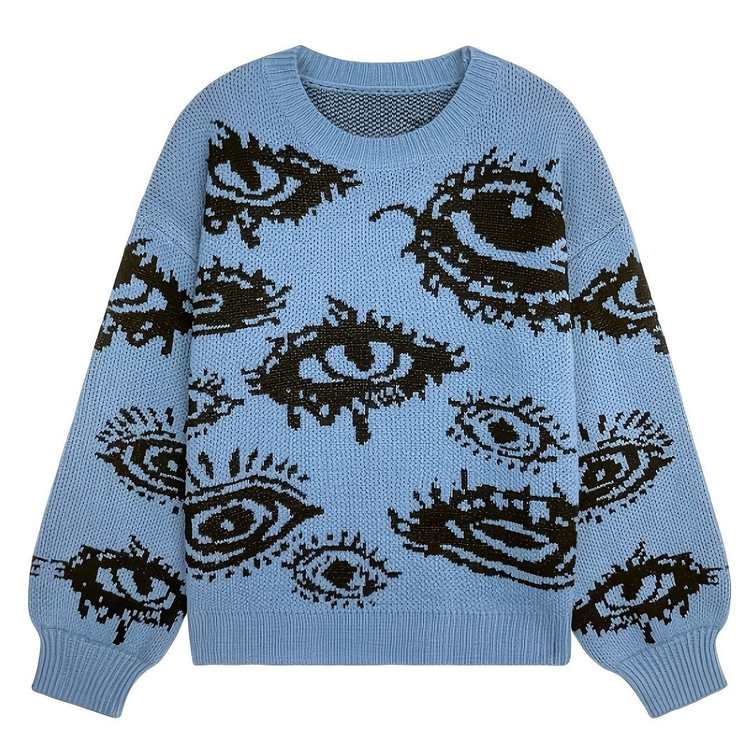 Liora | Soft Knit Sweater with Eye Pattern