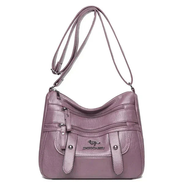 Grace | Chic Retro Multi-Pocket PU Leather Handbag