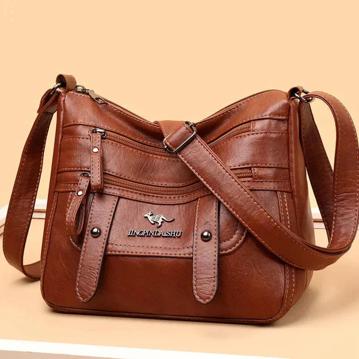 Grace | Chic Retro Multi-Pocket PU Leather Handbag