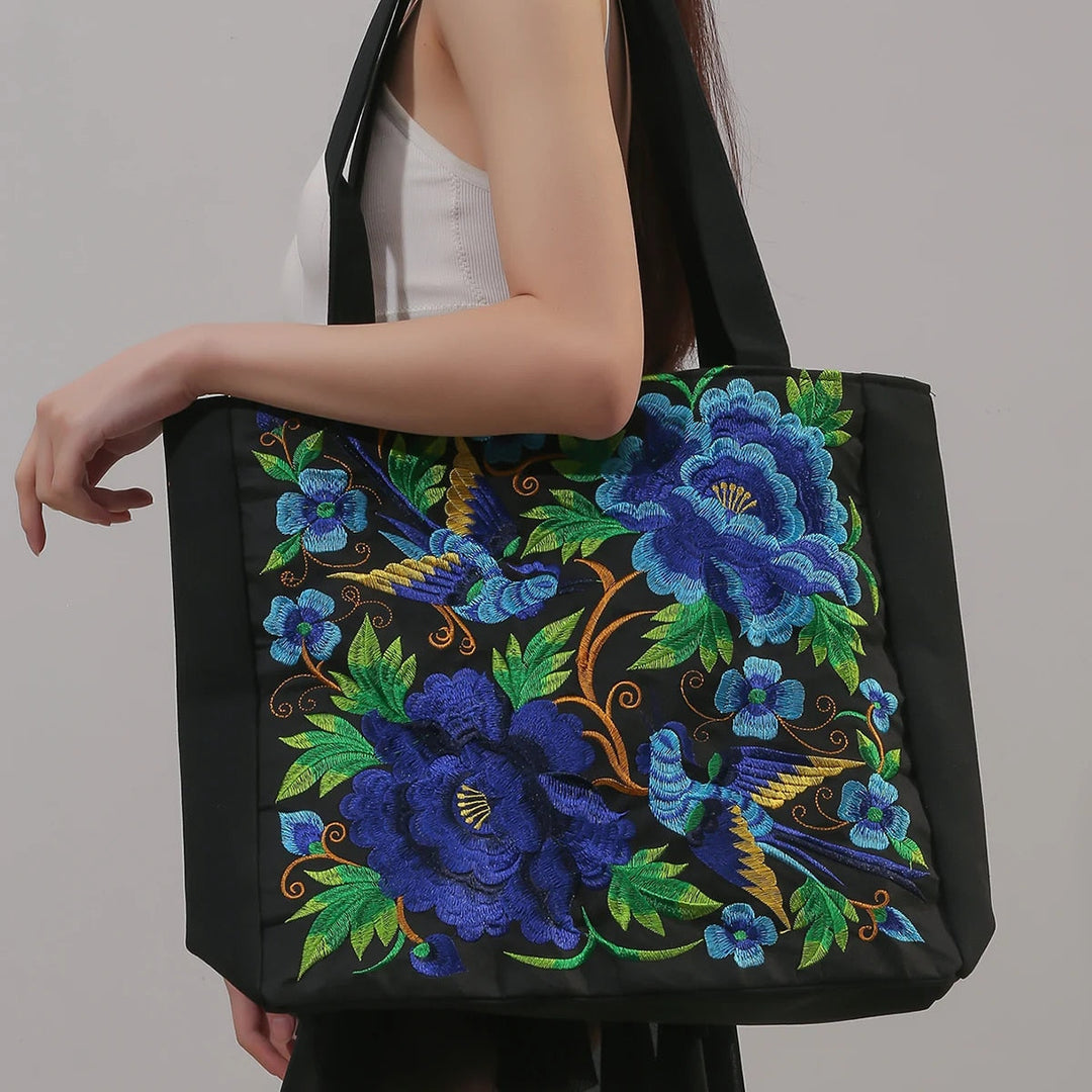 Frankie | Artistic Embroidered Tote Bag