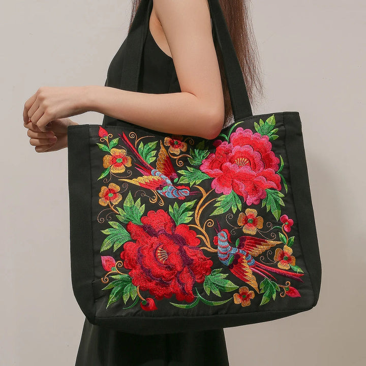 Frankie | Artistic Embroidered Tote Bag