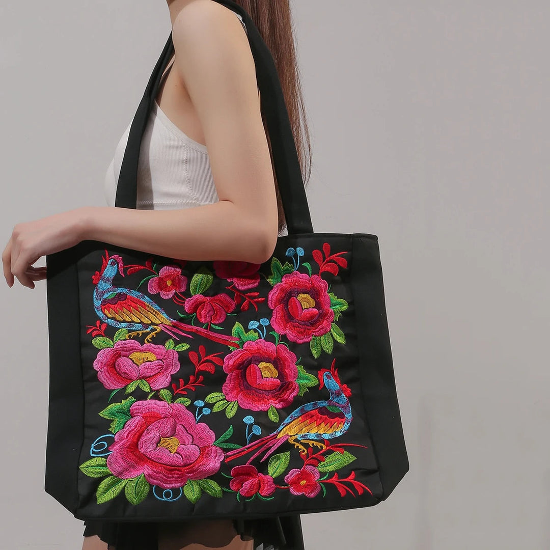 Frankie | Artistic Embroidered Tote Bag