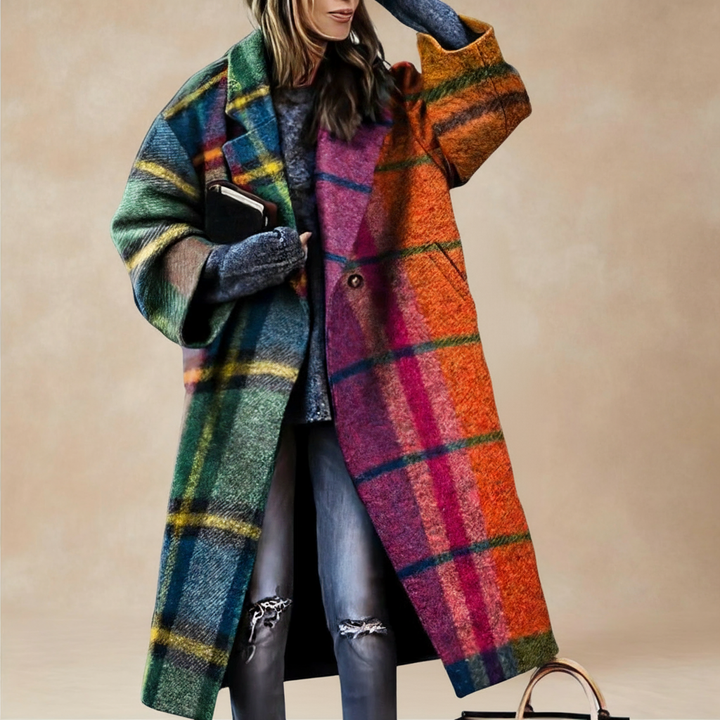 Luna | Oversized Plaid Wool Coat
