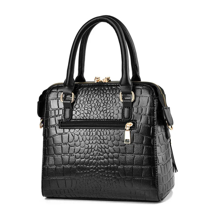 Isla | Premium Crocodile-Embossed Leather Handbag
