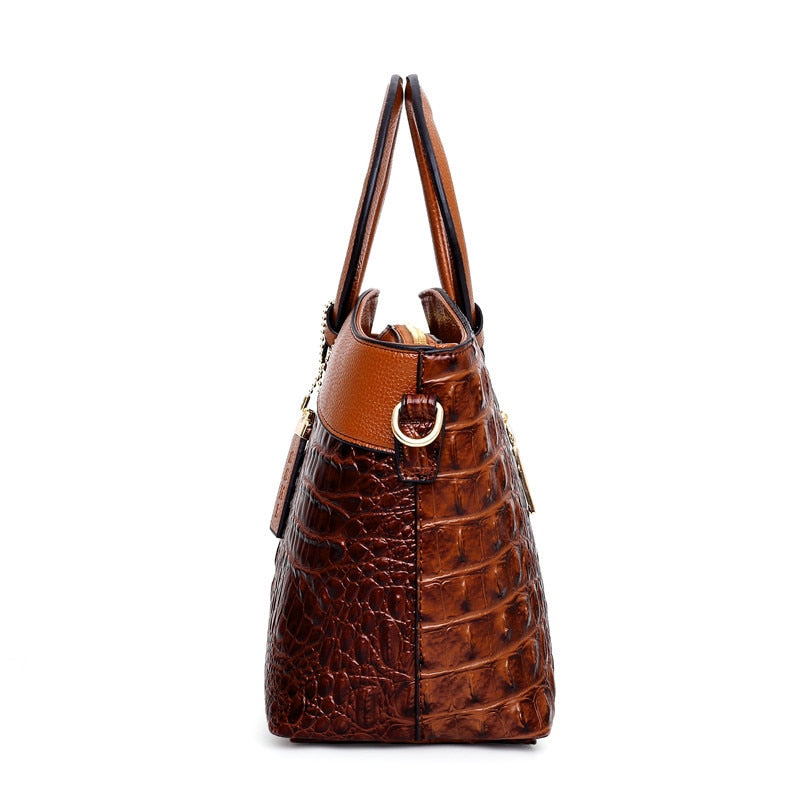 Violet | Chic Handbag Featuring Luxurious Crocodile Embossing