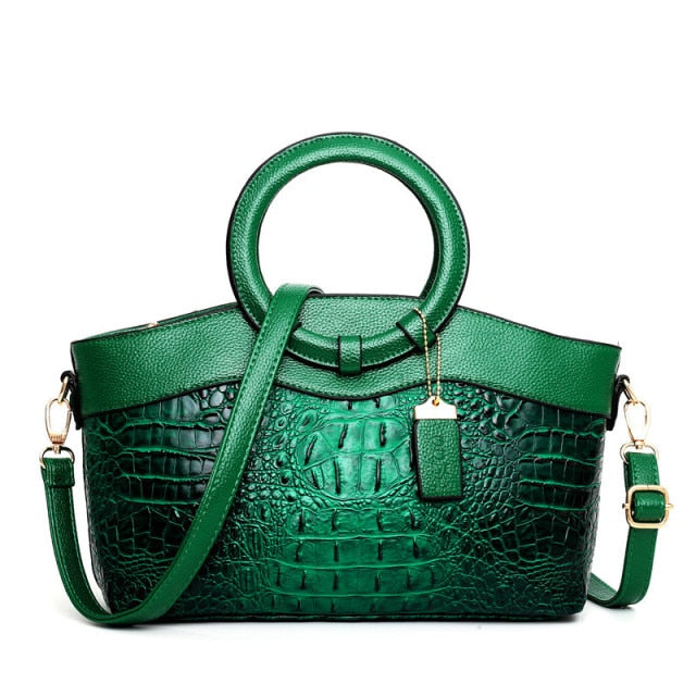 Violet | Chic Handbag Featuring Luxurious Crocodile Embossing