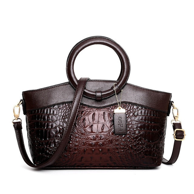 Violet | Chic Handbag Featuring Luxurious Crocodile Embossing