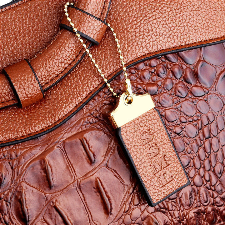 Violet | Chic Handbag Featuring Luxurious Crocodile Embossing